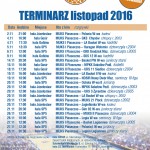 Rozgrywki LISTOPAD 2016 - TERMINARZ